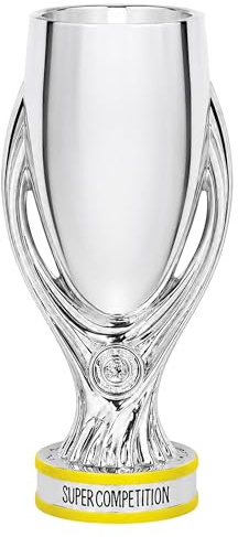 YYDSTES Replik des Europa Supercup Champions Pokal,Sports Sammlerstück | Harz Fußball Trophäe,Fussball League Memorabilia,Deko Ausstellungsstück für Büro,Sportsbar, Zuhause, Geschenk für Fußballfans