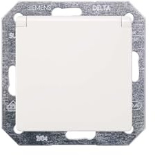 Siemens Indus.Sector Delta i-System, Titanium White 5UB1915 Schuko Socket Delta i-System Socket 4001869318844