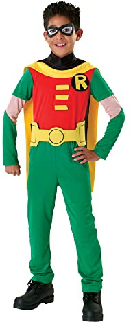 Rubie's Official DC Comic Teen Titan Robin Child Costume, Superhero Fancy Dress