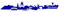 Skyline4u Aufkleber Bochum Skyline mit Sehenswürdigkeiten 15 x 2,4cm brillantblau
