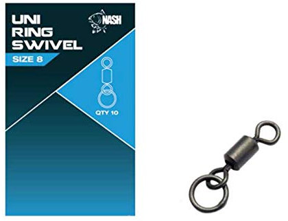 Nash Uni Ring Swivel T8083 Wirbel Swivels Angelwirbel Karpfenwirbel