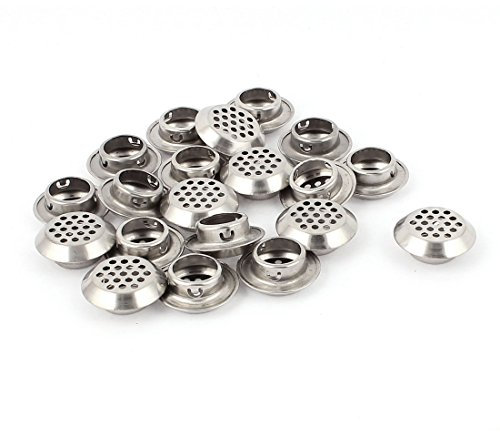 sourcing map Lüftungsschlitze aus Metall,Belüftungsgitter Entlüftungsgitter rund 20 mm Durchmesser 20 Stück