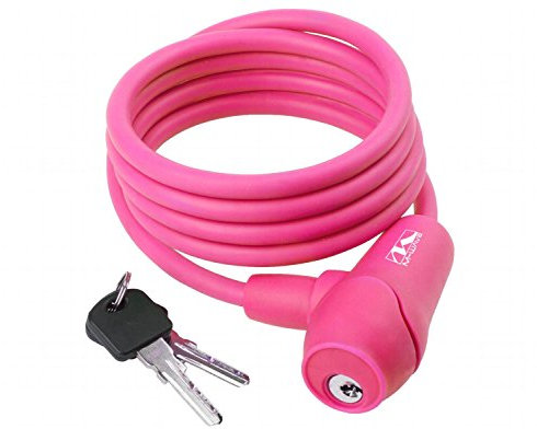M-Wave Spiralkabelschloss, 231018, Pink