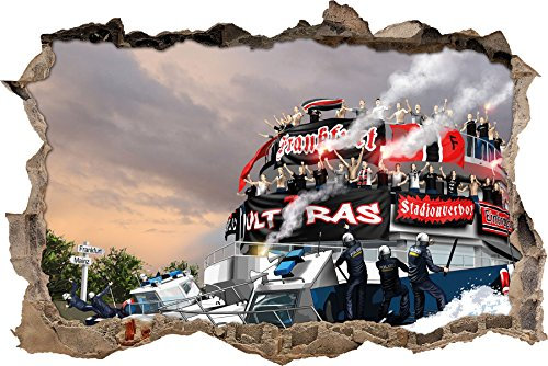 Ultraszene Frankfurt Away, 3D Wandsticker Format: 92x62cm, Wanddekoration