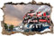 Ultraszene Frankfurt Away, 3D Wandsticker Format: 92x62cm, Wanddekoration