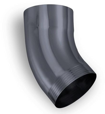 ZAMBELLI Coude Descente Zinc 40° 80mm Anthracite Anticorrosion Montage Facile