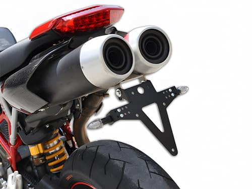 Kennzeichenhalter kompatibel mit: Ducati Hypermotard 796 BJ 2010-12 / Hypermotard 1100 BJ 2007-12 Kennzeichenhalter Kennzeichenträger Nummernschild Halter/Halteplatte