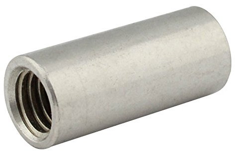 Rundmuffe - M12x50 - (1 Stück) - Gewindemuffe in Runder-Ausführung (Länge: 50 mm) - Edelstahl A2 (V2A) - SC9178 | SC-Normteile