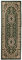 Carpeto Orientteppich Läufer Teppich Grün 80 x 300 cm Medaillon Muster Kurzflor Verona Kollektion