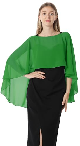 Hotshawl Damen Chiffon-umhang001 Pashmina-Schal | Leichte, klassische Capelets für Damen, weicher Überzug für Hochzeit, Brautjungfern, formeller Hals, durchsichtige Schals für