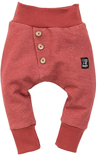 Pinokio - Happy Llama - Unisex Baby Hose 100% Baumwolle mit elastischer Bund | Jogginghose, Haremshose Pumphose Schlupfhose | Ziegelrot (98 cm, Ziegelrot)