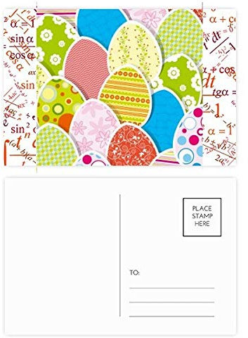 Ostern Festival Süße bunte Eierkultur Postkarten-Set, Danksagungskarte, Postkarten-Set, 20 Stück
