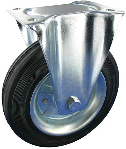 Rollentechnik Bockrolle Rad 180mm Vollgummi Rollenlager Tragfähigkeit:170KG