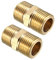 BE-TOOL BSP Thread 3/8 Male to 3/8 Male Brass Straight Adaptor Male Thread Connector for Hose Pipe (Pack of 2)