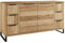 Woodkings Sydney Waschtisch I BxHxT: 138x60x45 I massiv Holz Wildeiche I Doppelwaschtisch Badezimmer I Bad Unterschrank mit Schubkästen und Türen