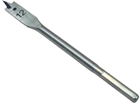 Flat Wood Drill Bit Carbon Steel Spade Paddle Bits for Woodworking, Nylon Storage Pouch Included (12mm - 152mm)