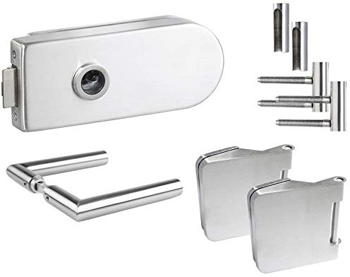 Glastürbeschlag Set Studio abgerundet 3-tlg. DP 415 UV Edelstahl matt