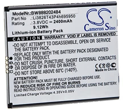 vhbw batteria compatibile con ZTE Blade A3 2020, A3 2020T, A3Y, A5 2019 smartphone cellulare (2400mAh, 3,8V, Li-Ion)