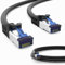 HB-DIGITAL 40m Cable de red Cat.6a para exteriores de para uso en exteriores e interiores Enchufe RJ45 NEGRO LAN Ethernet S/FTP PIMF 500MHz IP66 Resistente al polvo al agua al aceite y a los rayos UV