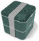 monbento - Gross Bento Box MB Square Jungle mit Fächern Made in France - Auslaufsicher Lunchbox Perfekt für Büro/Meal Prep/Schule - BPA Frei - Lebensmittelecht - Natur Muster - Grün