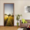 LuSeven türbilder selbstklebend Zaun Bauernhof Pflanze 90x200cm(35.43 inches * 78.74 inches) Tür Tapete Aufkleber Wandbild Poster 3d Foto selbstklebend wasserdicht Peel and Stick abnehmbare Vinylfolie