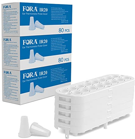 FORA Hygiene Caps Schutzkappen für FORA IR20b/c Ohrthermometer / 240 Stück
