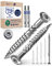 Viti a testa bombata per terrazze, 5 x 80, in acciaio inox A2, viti a testa bombata Torx, spessore 5 mm, 500 pezzi, viti per legno Torx, lunghezza 80 mm, con 2 punte Torx