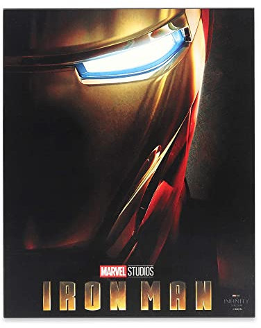 Marvel Iron Man Filmposter Holz Wanddekoration – klassisches Iron Man-Bild für Männerhöhle oder Schlafzimmer