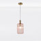 firstchoicelighting Blush Pink Glass Pendant Light Fitting, Gold Details, Kitchen Island Dining Ceiling Light, Height Adjustable 40cm - 100cm, LED Compatible