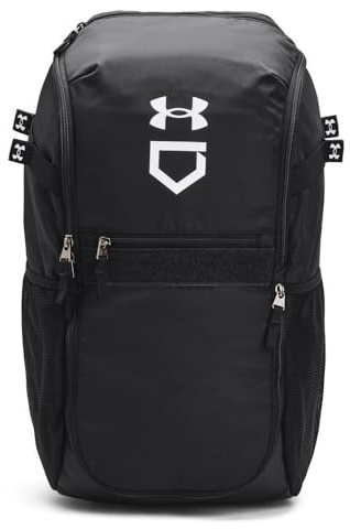 Under Armour Unisex-Adult Utility Baseball Backpack Print, (003) Black / / White, One Size Fits All