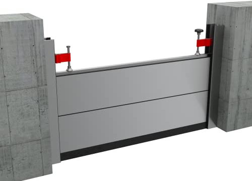 Loidhold Hochwasserschutz Aluminium Dammbalkensystem vormontiert inkl. Montagekit komplett (Breite: 120 cm Höhe: 20 cm)