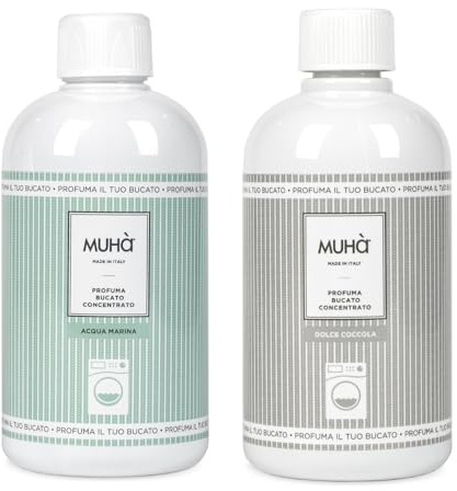Muha Duftkonzentrat für intensive Wäsche 400 ml (Meerwasser 400 ml + Dolce Coccola 400 ml)
