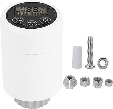 Pilipane Thermostat Heizung,Smart Heizkörperthermostat, Smart Home Thermostat, Heizkörperventil LCD-Bildschirm Intelligente Mobile APP-Steuerung Temperatureinstellung HY366