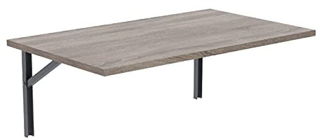 AKKE Wandklapptisch für Küche Zimmer Wohnzimmer Kinderzimmer 120 cm x 60 cm, Wandtisch klappbar, Klappbarer Wandtisch Küchentisch Kindertisch, Klapptisch Klappschreibtisch Küche Trüffel