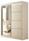 MargaretHadas24 Kleiderschrank Padwa inklusive 2 Schiebetüren mit Spiegel Kleiderstange Garderobe Schrank (weiß, 120 cm)