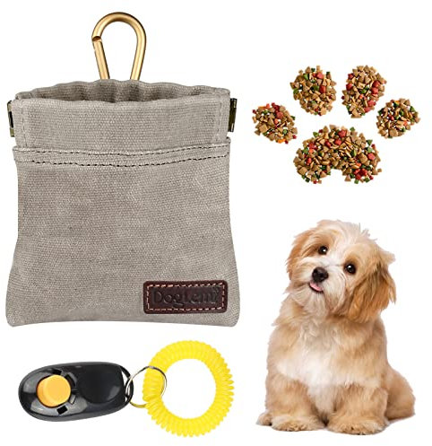 Leckerli-Tasche für Hundetraining,Freihand-Hundeleckerli-Tasche mit automatischem Verschluss,robuste Hundefuttertasche kompakt & funktionell Baumwollfuttertasche Hundetraining für schnelle Belohnung