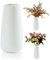 Gohytal Vase Weiß 20 cm Hoch - Vasen für Pampasgras, Trocken- und Frische Blumen, Keramik Vase für Dekoration im Wohnzimmer, Schlafzimmer, auf dem Tisch oder im Büro, Boho Nordic Stil Blumenvasen