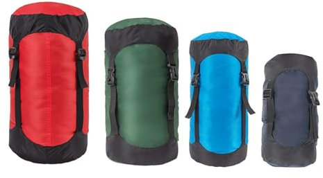 2 Stück Kompressionssack, 8L/18L/25L/35L Leichte Kompressionssäcke Taschen Packsack für Schlafsack, Kleidung, Reisen, Camping, Outdoor (Dunkel blau, 5L)