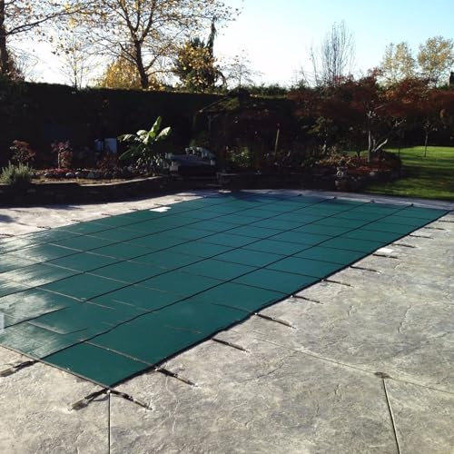 Cubierta de Seguridad Para Piscina Cubierta De Red De Hojas For Piscinas Cubiertas For Piscinas De Resortes De Invierno/Seguridad De Ancho 1 3 5 7 9 11 M, Cubierta For Piscina Verde For Protección(4X8