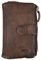Zakatte • VEN-Tomy • Damen Geldbörse aus Leder Handgefertigt Brieftaschen Portemonnaie VT912 (Dunkelbraun)