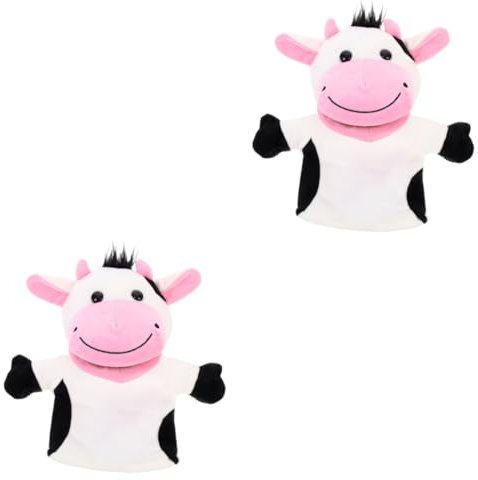 TOYANDONA 2st Handpuppe Plüsch Beruhigendes Spielzeug Tierpuppen Spielzeug Plüsch Vorgetäuschte Spielzeuge Plüschpuppen Spielzeug Requisiten Karikatur Kind Pp Baumwolle