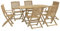 vidaXL Garten Essgruppe 7-TLG., Gartengarnitur mit Latten-Design, Sitzgruppe für Garten Terrasse, Gartentisch Stühle Gartenmöbel, Skandinavischer Stil, Massivholz Akazie