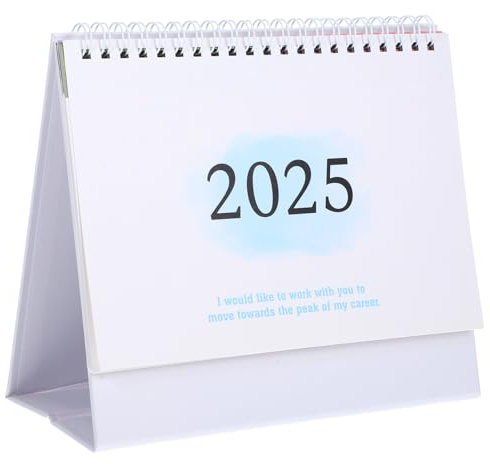 STOBOK Tischkalender 2024–2025 Tischkalender 18 Monate Englischer Stand-Flip- Planer Bürokalender Für Büro Und Zuhause (Juli 2024–Dezember 2025)