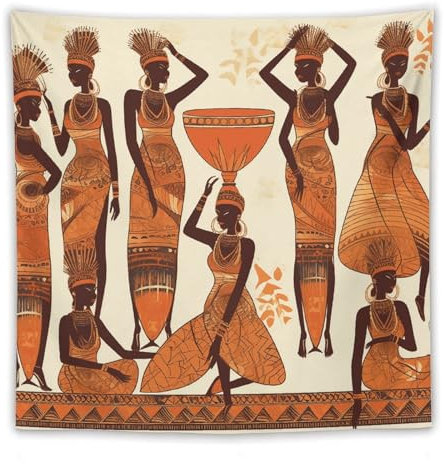 VTCTOASY Wandteppich, Wandbehang für Wohnzimmer, dekoriert, Wandteppiche, afrikanische Stammesfrau, Wandteppich, Wanddekoration für Schlafzimmer, ästhetische Dekoration, Wandbehang