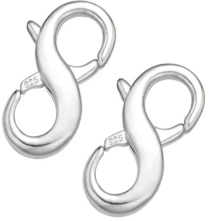 ALEXCRAFT Kettenverschluss Halsketten Silber 925 Armband Verschluss Ketten Lobster Clasps Silver Verschlüsse Schmuck für DIY Schmuckherstellung 2 Stück