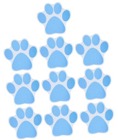 Anneome 10stücke Pack -badewannen-Aufkleber Cartoon Hund Pfote Aufkleber Badezimmer-wandaufkleber Wasserfest Selbstklebend Für Glatte Oberflächen
