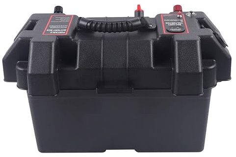 Bac Batterie,BoîTier De Batterie Centre D'Alimentation BoîTier De Batterie Affichage Connecter Le BoîTier De Batterie Bateau,Pour Voiture, Camping-Car, Yacht,Noir