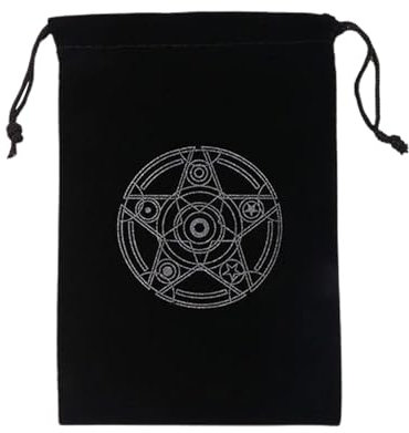 Tarotkartenbeutel | Mysteriöse schwarze magische Tarotkarten-Aufbewahrungstasche | Tarot-Karten- und Würfel-Aufbewahrungstasche, Brettspiel-Stickerei-Tarot-Tasche mit Kordelzug für Tarot-Enthusiasten