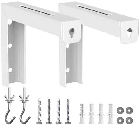 HVRFJXI Projector Screen Wall Mount - Adjustable Height, Metal, 20kg Capacity, Suitable for Electric/Manual Screens, Home Theater/Business Presentations