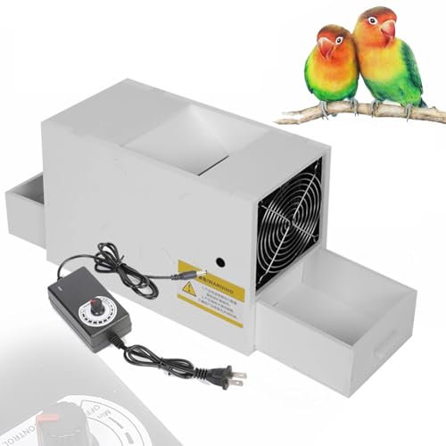 Vogelsamenreiniger Reinigungsmaschine, Edelstahl Getreideabscheider mit einstellbarer Geschwindigkeit Ventilator - Ideal für Hirse, Getreide, Melonensamen, Reis, Bohnen - Effizientes Vogelfutter